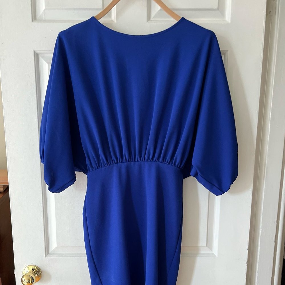 NWT blue ASOS batwing pencil midi dress